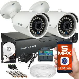 Zestaw monitoringu 2 kamery 5Mpx, IR 30m, dysk