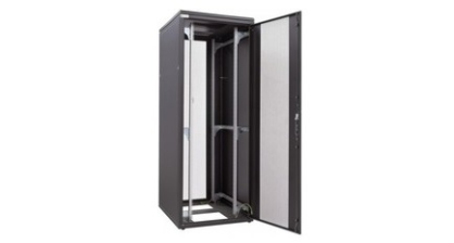 Linkbasic szafa stojąca rack 19'' 47U 600x1000mm czarna (drzwi przednie szklane)