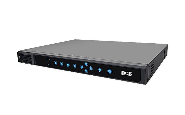 Rejestrator IP BCS-P-NVR0401-4P, 4- kanałowy, 2 porty USB, obsługa dysku SATA maks. 6TB