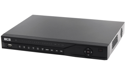 Rejestartor IP BCS-L-NVR1602-A-4KE - 16 kanałów, obsługa kamer 8Mpx, podgląd online DMSS, obsługa 2× 12TB