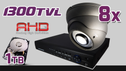 monitoring AHD 8x kamera ESDR-A1296/2.8-12, rejestrator ES-AHD7016, dysk 1TB, akcesoria