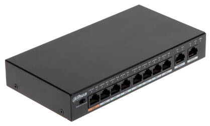 PFS3010-8ET-96 Switch PoE 10 portowy dla 8 kamer IP (7xPoE + 1xHi-PoE + 2xUplink)