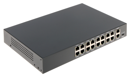 Switch PoE APTI-POE1602G-240W 16 portowy (16× PoE + 2× Uplink)