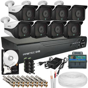 Zestaw do monitoringu 8 kamer FullHD 2Mpx, IR 50m, dysk 1TB